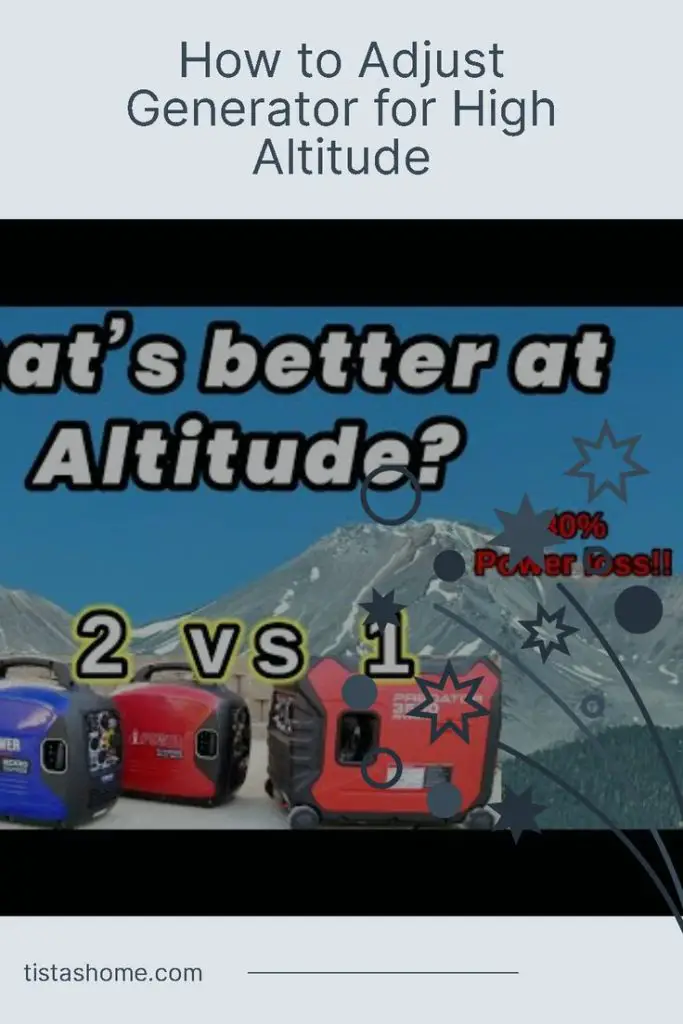 How to Adjust Generator for High Altitude
